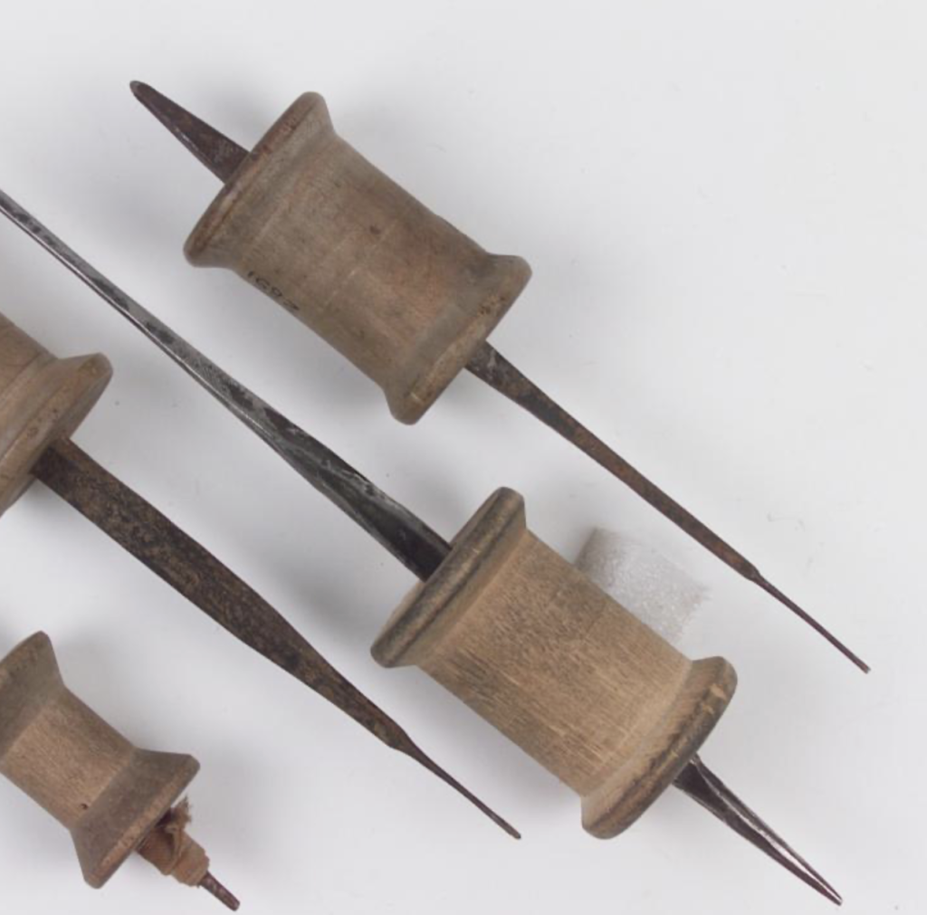 Shell drill, Campbell Wampum Factory (Campbell’s Wampum Factory, New Jersey, non-Indian), 1746-1889, https://americanindian.si.edu/collections-search/objects/NMAI_142929
